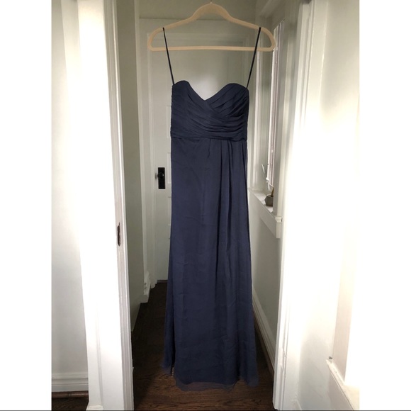 Amsale Silk Chiffon Strapless Dress - Picture 3 of 7